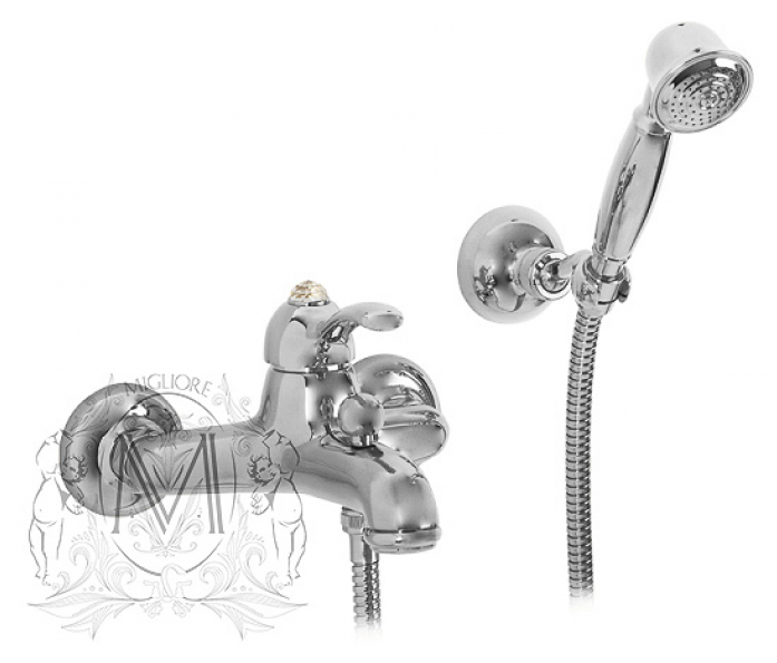 Смеситель для ванны и душа Migliore Lem Swarovski ML.LEM-1902 Cr для ванны с душем