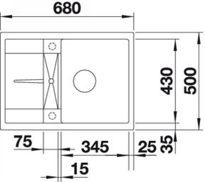 Кухонная мойка Blanco Metra 45S compact (519576)