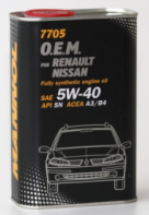   Mannol (SCT) 7705 O.E.M. for Renault Nissan 5w40 4 