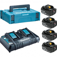 Аккумуляторные батареи и зарядное устройство Makita 198489-5 DC18RD + 4хBL1840B