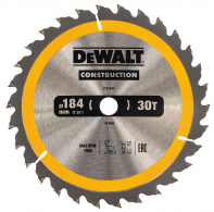 Пильный диск DeWalt Construction 184х16мм 30ATB DT1940-QZ