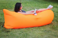 Надувной диван Lamzac "Классик" оранжевый 240 см ДЛ14
