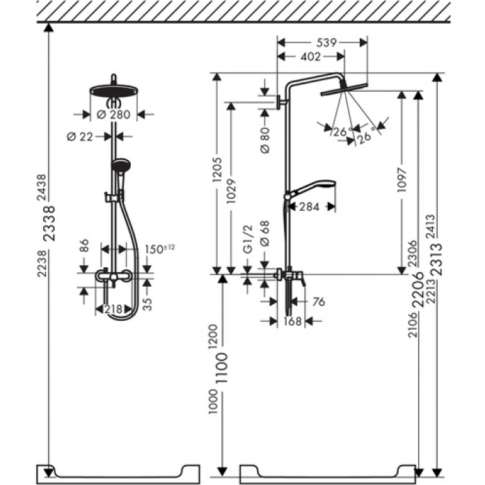   Hansgrohe Croma Select 26791000 