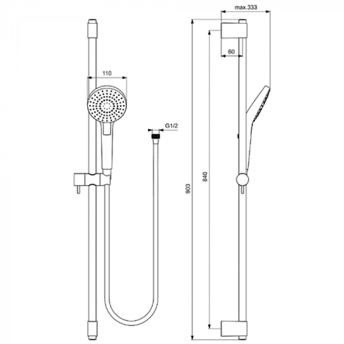   Ideal Standard Idealrain Evo Round L3 B2237AA 