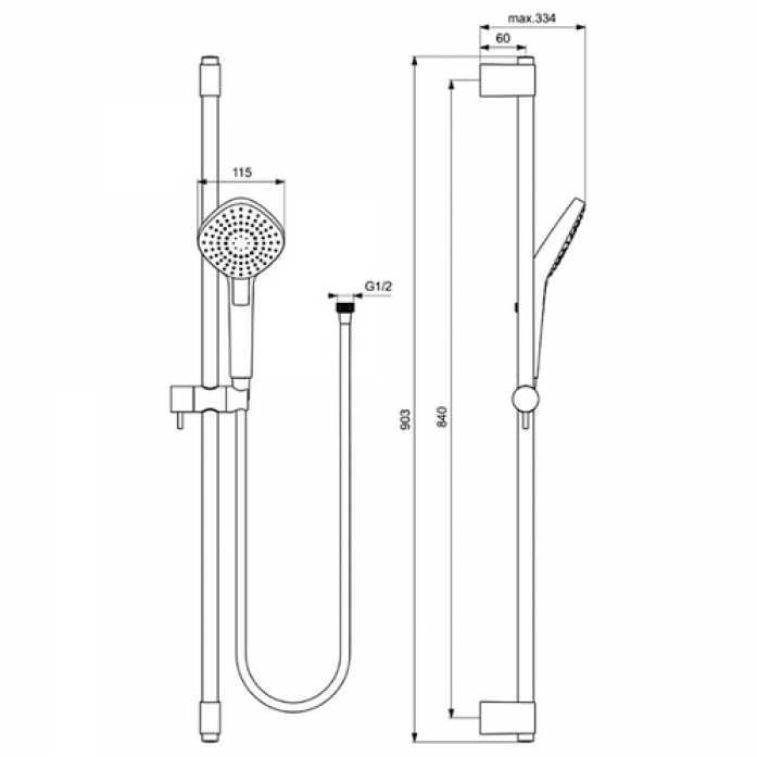   Ideal Standard Idealrain Evo Diamond L3 B2238AA 