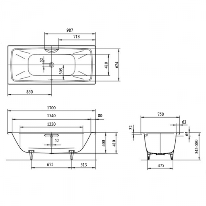   Kaldewei Cayono Duo 724 272400013001 17075   easy-clean