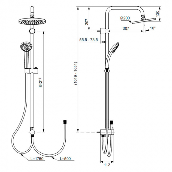   Ideal Standard IdealRain Eco Evo A6943AA 