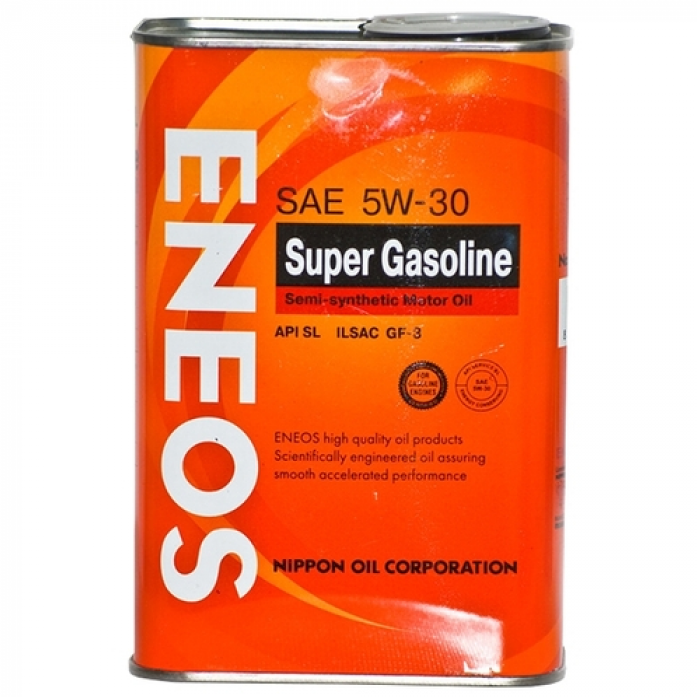 Масло моторное ENEOS Super Gasoline SL 5w30 ПолуСинтетика (4л)
