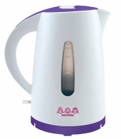 Чайник электрический Мастерица ЕК 1,7-01Р elbet белый/фиолетовый