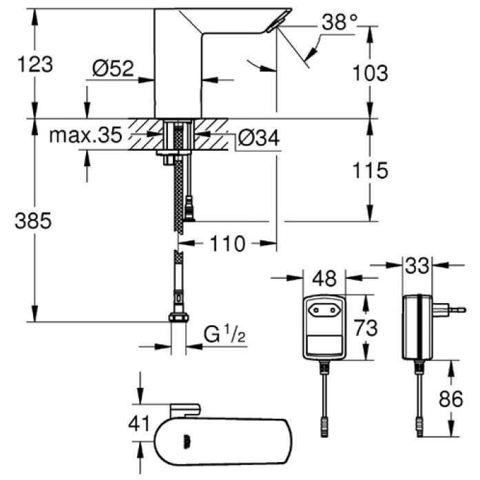    GROHE Bau Cosmopolitan E 36453000