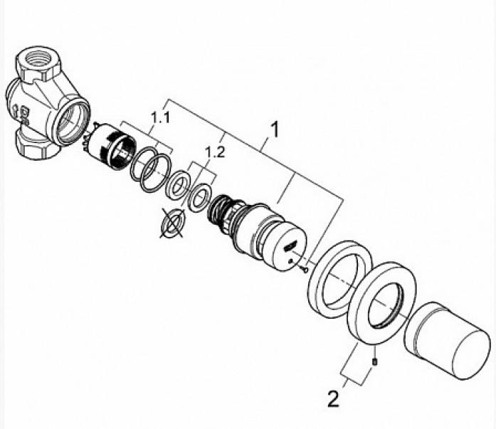  GROHE Euroeco Cosmopolitan T 36268000