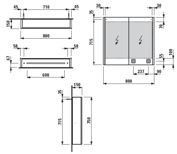   Laufen Frame 25 4.0850.3.900.144.1