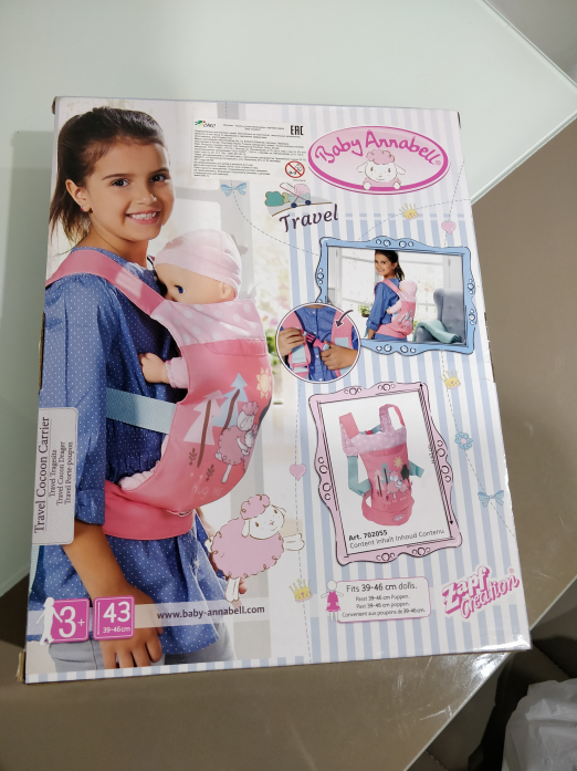 baby annabell travel cocoon carrier