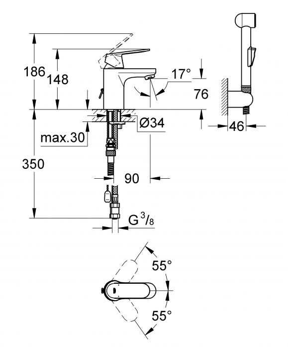    GROHE Eurosmart Cosmopolitan 23125000  