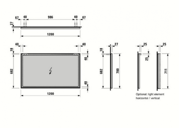  Laufen Frame 25 4.4752.2.900.007.1