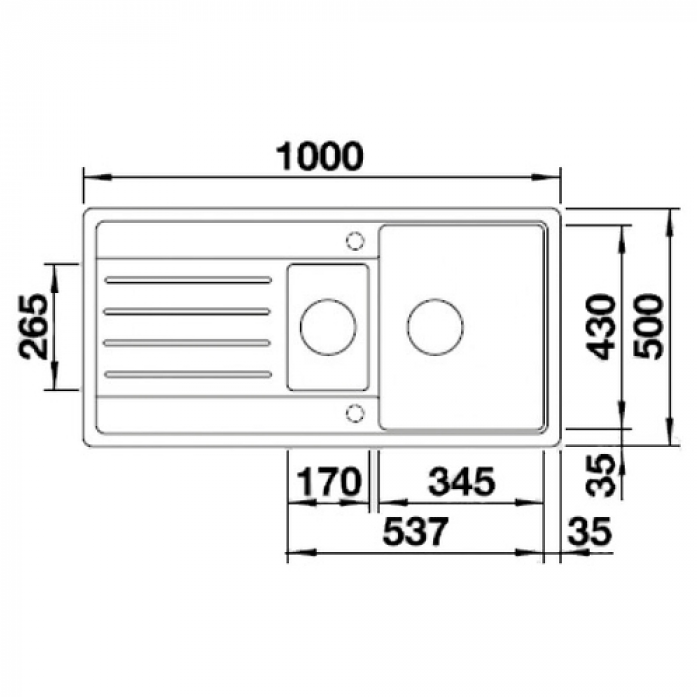   Blanco LEGRA 6S SILGRANIT 522207 