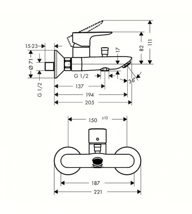    Hansgrohe Talis E 71740990