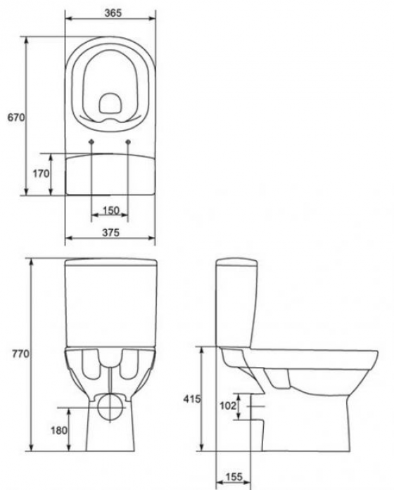 - Cersanit City New Clean On 011 3/5  S-KO-CIT011-3/5-COn-S-DL-w