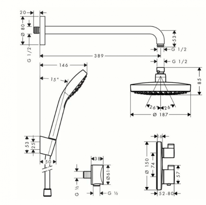       Hansgrohe Ecostat S 27295000 