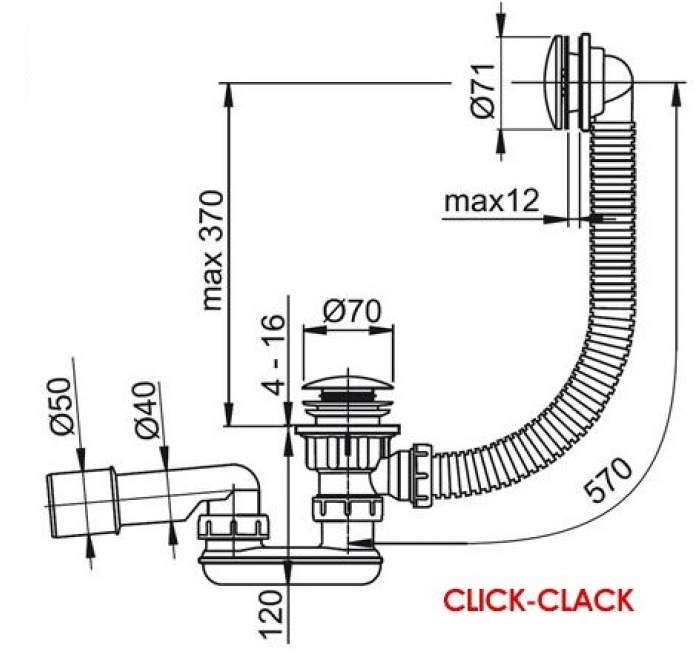     Ravak Click Clack X01377