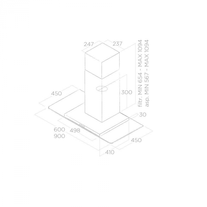  Elica FLAT GLASS IX/A/90