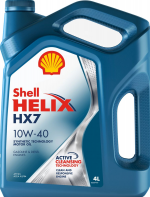 Масло моторное полусинтетическое SHELL Helix HX7 10W40 4 л 550051575