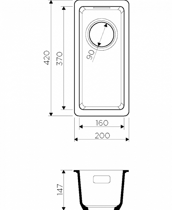   Omoikiri Kata 20-U-BL  4993375