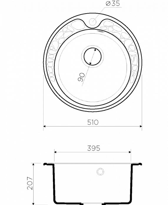   Omoikiri Tovada 51-BL  4993369