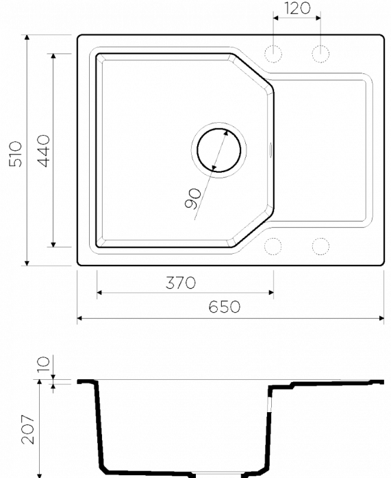   Omoikiri Yonaka 65-BL  4993348