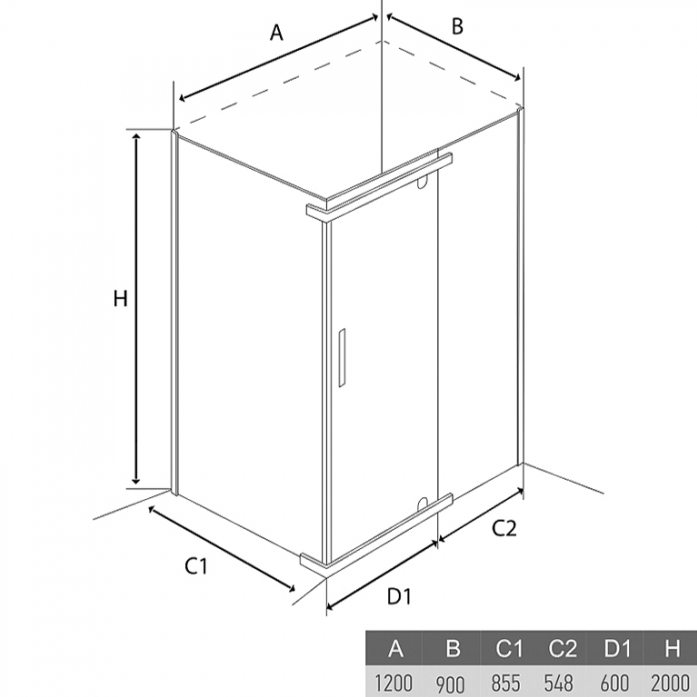   Alex Baitler AB214-120 1200x900x2000