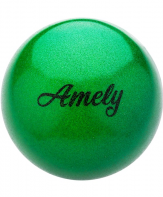 Мяч для художественной гимнастики Amely Мяч для х/г Amely AGB-103 19 см, зеленый, с насыще