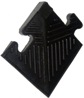 Уголок резиновый для бордюра MB Barbell Уголок резиновый для бордюра 12 мм чёрный