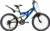 Велосипед Novatrack 20 подростковый SHARK (2020) синий 20SS6V.SHARK.BL20