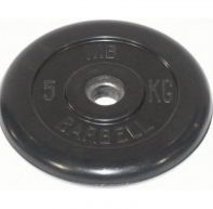 Диск обрезиненный MB Barbell Диск олимпийский d 51 мм чёрный 5,0 кг