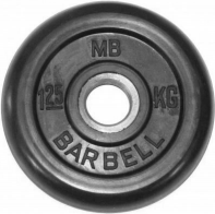 Диск обрезиненный MB Barbell Диск обрезиненный d 31 мм чёрный 1,25 кг