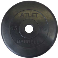 Диск обрезиненный MB Barbell Atlet 51 мм 15 кг MB-AtletB51-15