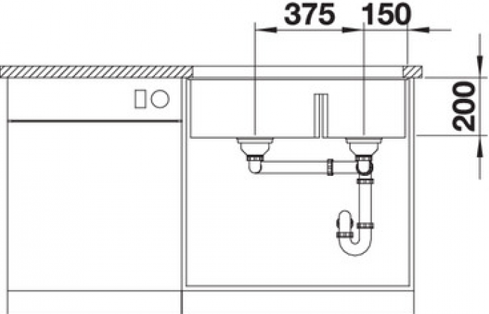  Blanco Subline 430/270-U Silgranit PuraDur 523152  