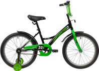 Велосипед Novatrack 20 Strike (2020) черный/зеленый 203STRIKE.BKG20