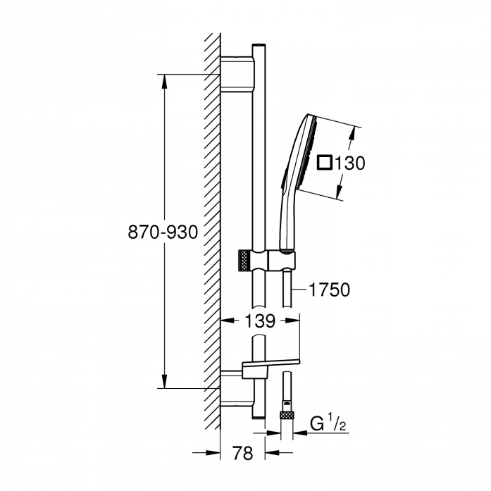   GROHE Rainshower SmartActive 130 Cube 26586LS0  