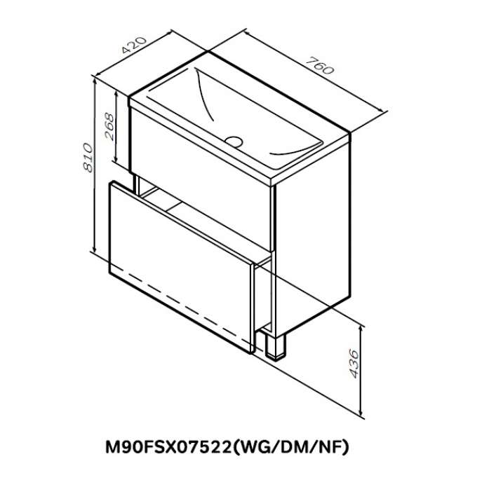    Am.Pm Gem M90FSX07522WG32 