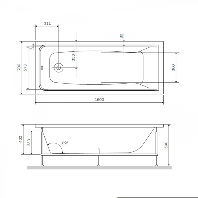    Am.Pm Gem W90A-160-070W-R 