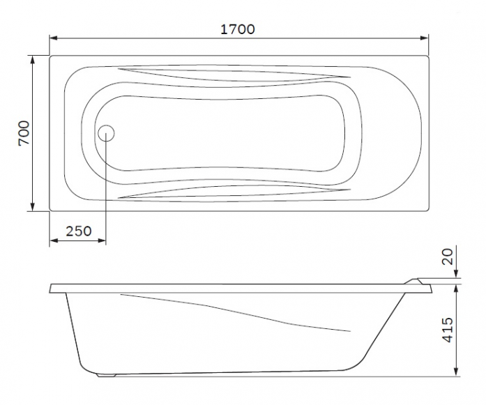   Am.Pm Sense W76A-170-070W-A 