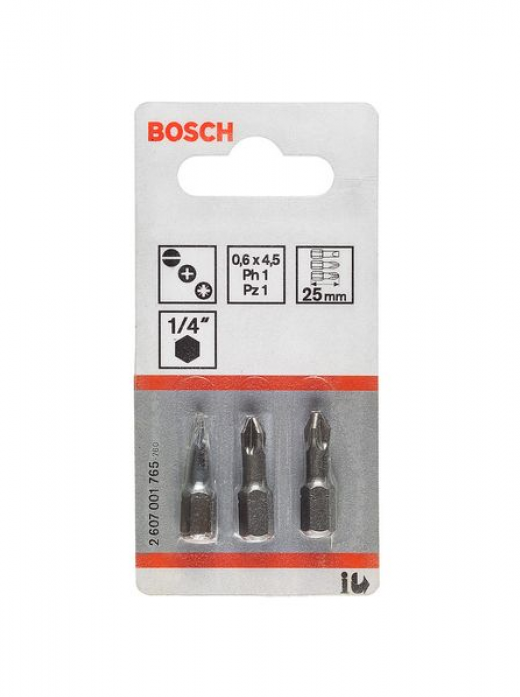 Набор 3 бит Bosch 25мм PH3 XH