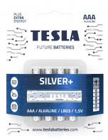 Щелочные батареи TESLA Silver AAA+ 4ks