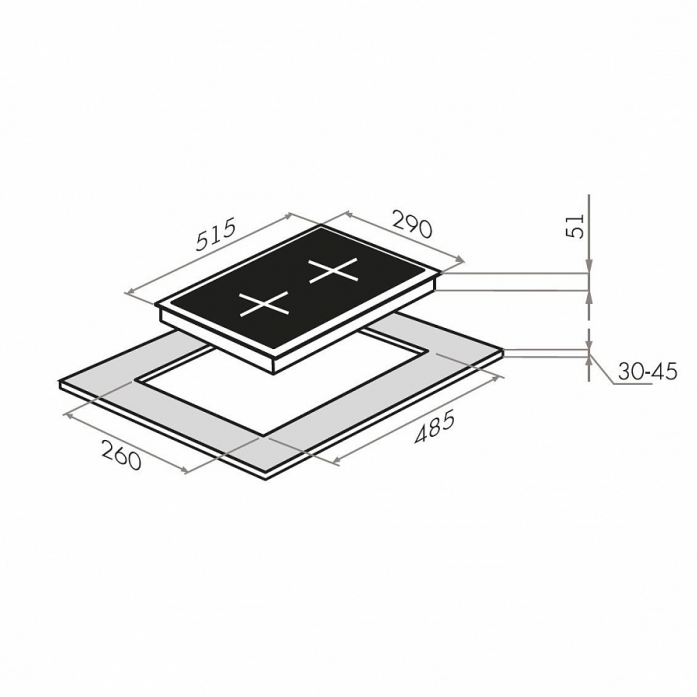    Homsair HGE323GCWH