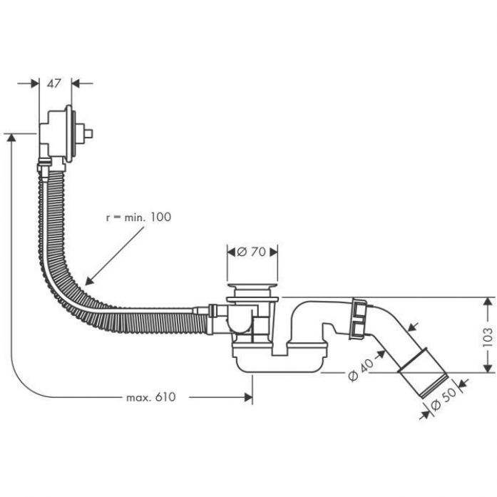 - Hansgrohe Flexaplus 58140180