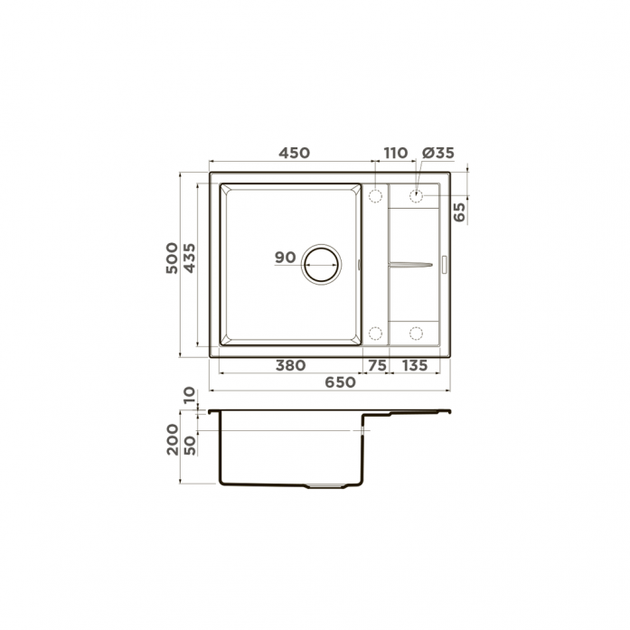   Omoikiri Sumi 65-BE  4993671