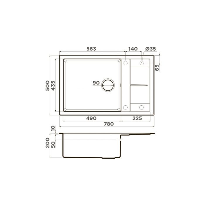   Omoikiri Sumi 78-LB-SA  4993721