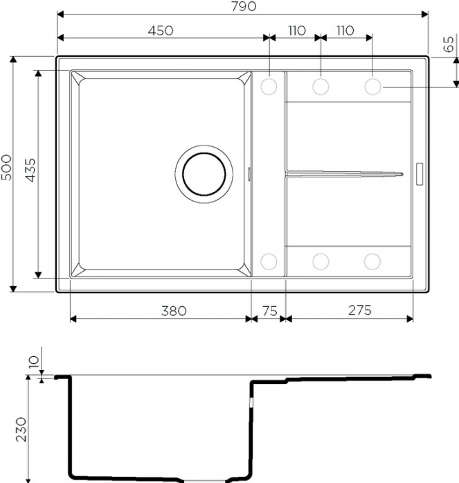   Omoikiri Sumi 79-BE  4993663