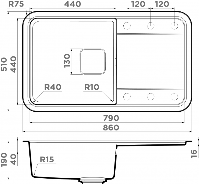   Omoikiri Tasogare 86-BE  4993455